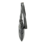 Shoulder Bag Square Front Zip Crossbody Grey Guccissima Imprint Coated Canvas