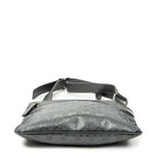 Shoulder Bag Square Front Zip Crossbody Grey Guccissima Imprint Coated Canvas