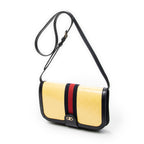 Shoulder Bag Web Ophidia Flap Crossbody Yellow Monogrammed Coated Canvas