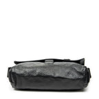 Shoulder Bag Web Medium Rubber Messenger Black Guccissima Leather