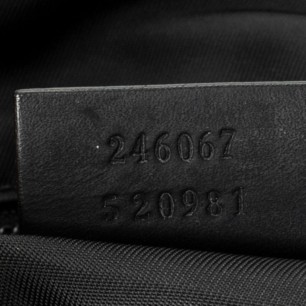 Shoulder Bag Web Medium Rubber Messenger Black Guccissima Leather