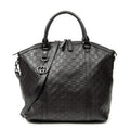 Shoulder Bag Large GG Charm Dome Satchel Dark Brown Guccissima Leather