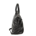 Shoulder Bag Large GG Charm Dome Satchel Dark Brown Guccissima Leather