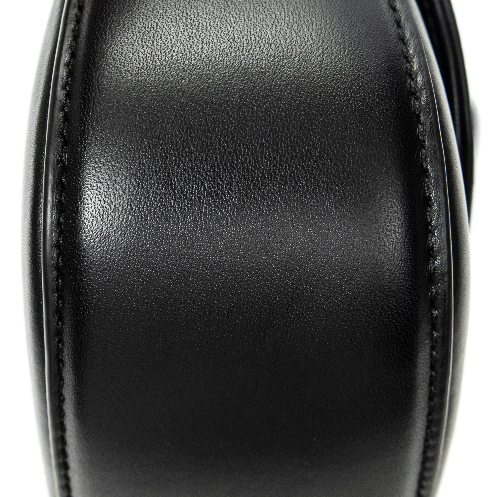Shoulder Bag Small Bamboo Diva Top Handle Black Calfskin Leather