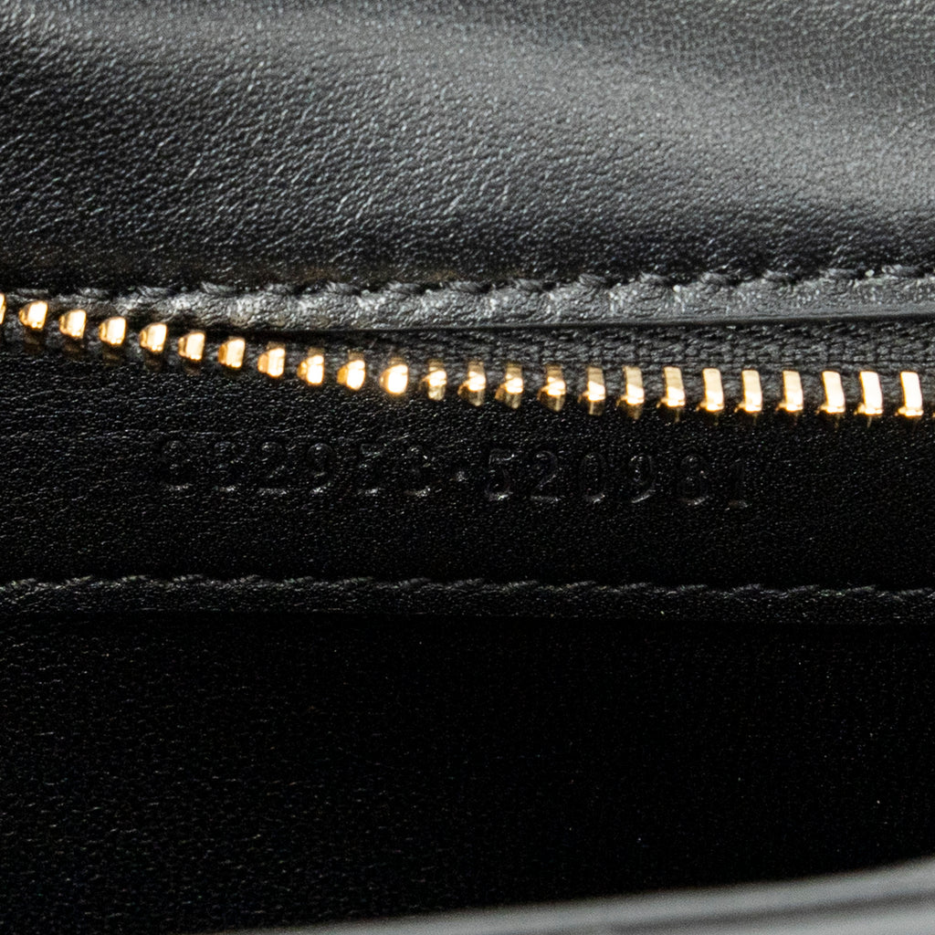 Shoulder Bag Small Bamboo Diva Top Handle Black Calfskin Leather