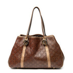Shoulder Bag GG Twins Tote Brown Guccissima Leather