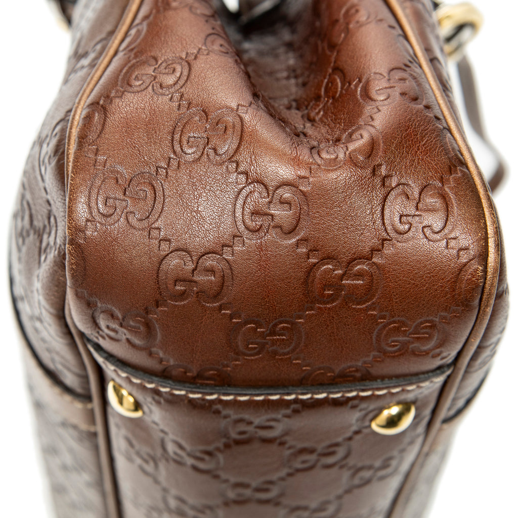 Shoulder Bag GG Twins Tote Brown Guccissima Leather