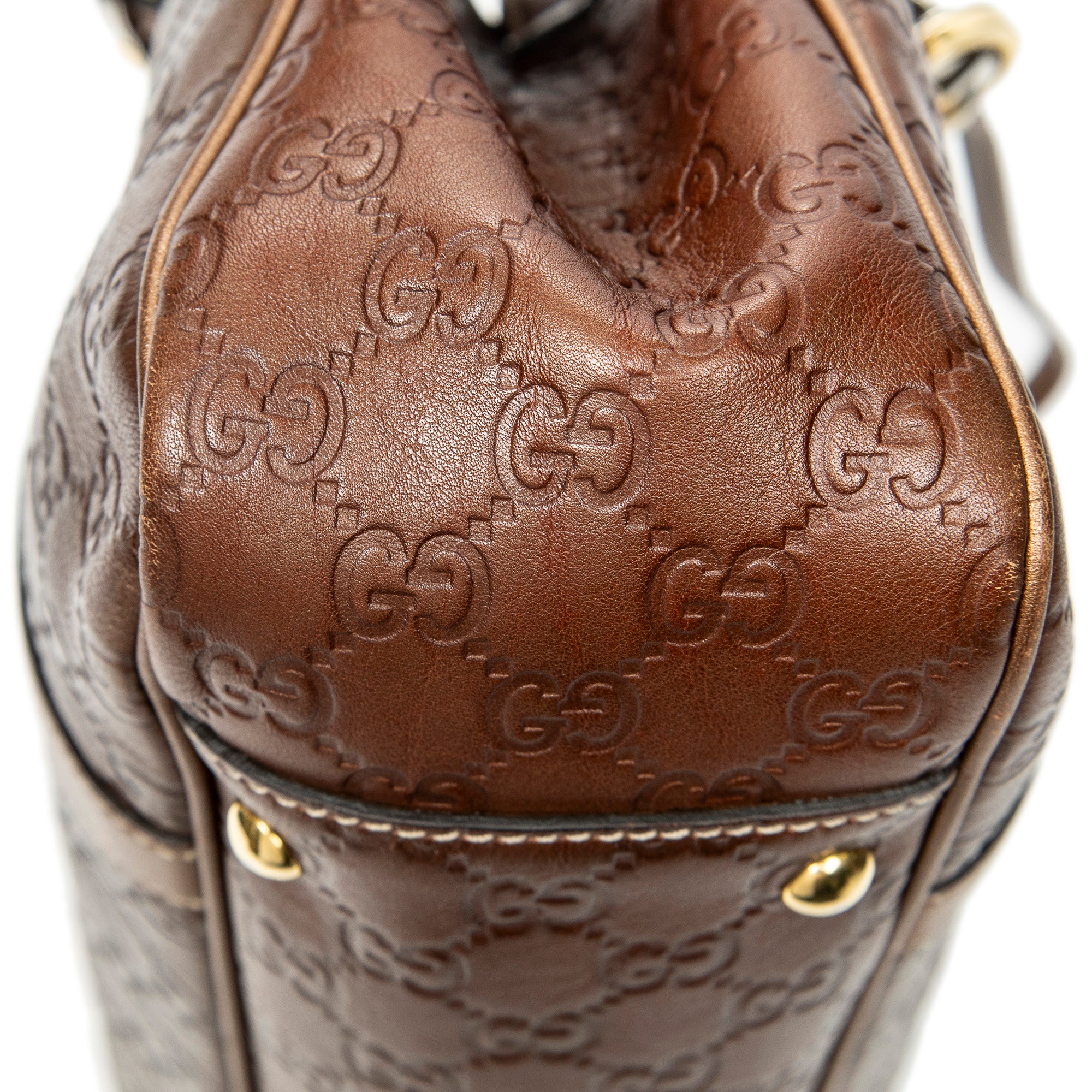 Shoulder Bag GG Twins Tote Brown Guccissima Leather