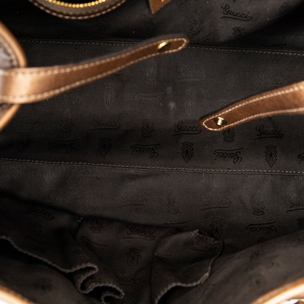 Shoulder Bag GG Twins Tote Brown Guccissima Leather