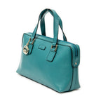 Handbag Top Handle Charm Boston Turquoise Grained Calfskin Leather