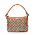 Shoulder Bag Small Abbey Top Handle Orange Monogrammed Canvas