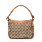 Shoulder Bag Small Abbey Top Handle Orange Monogrammed Canvas