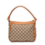 Shoulder Bag Small Abbey Top Handle Orange Monogrammed Canvas