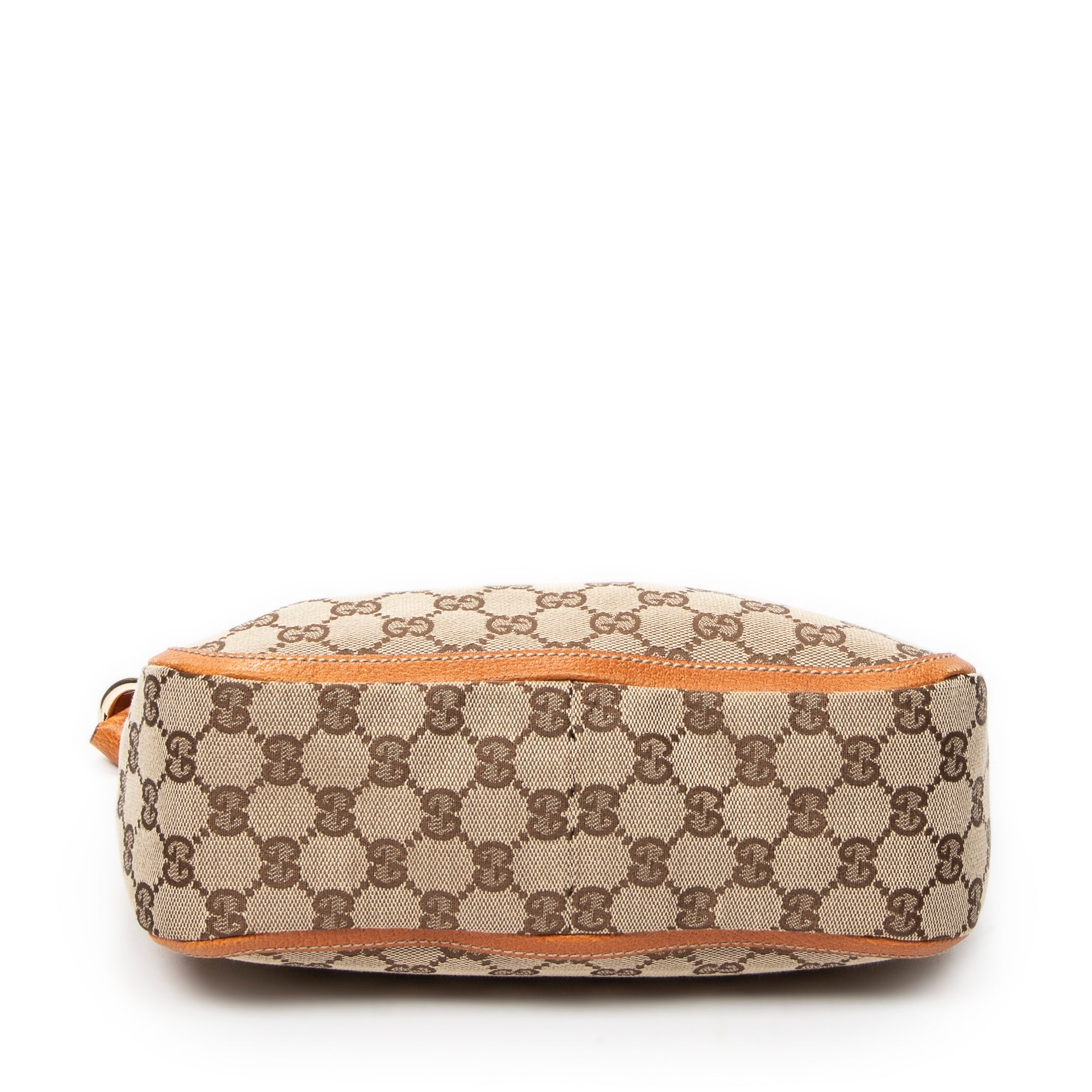 Shoulder Bag Small Abbey Top Handle Orange Monogrammed Canvas