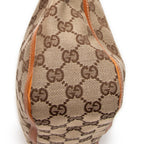 Shoulder Bag Small Abbey Top Handle Orange Monogrammed Canvas