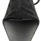 Shoulder Bag Small Hobo Bag Black Monogrammed Canvas