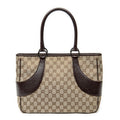 Shoulder Bag Jacquard Tote Beige Monogrammed Canvas