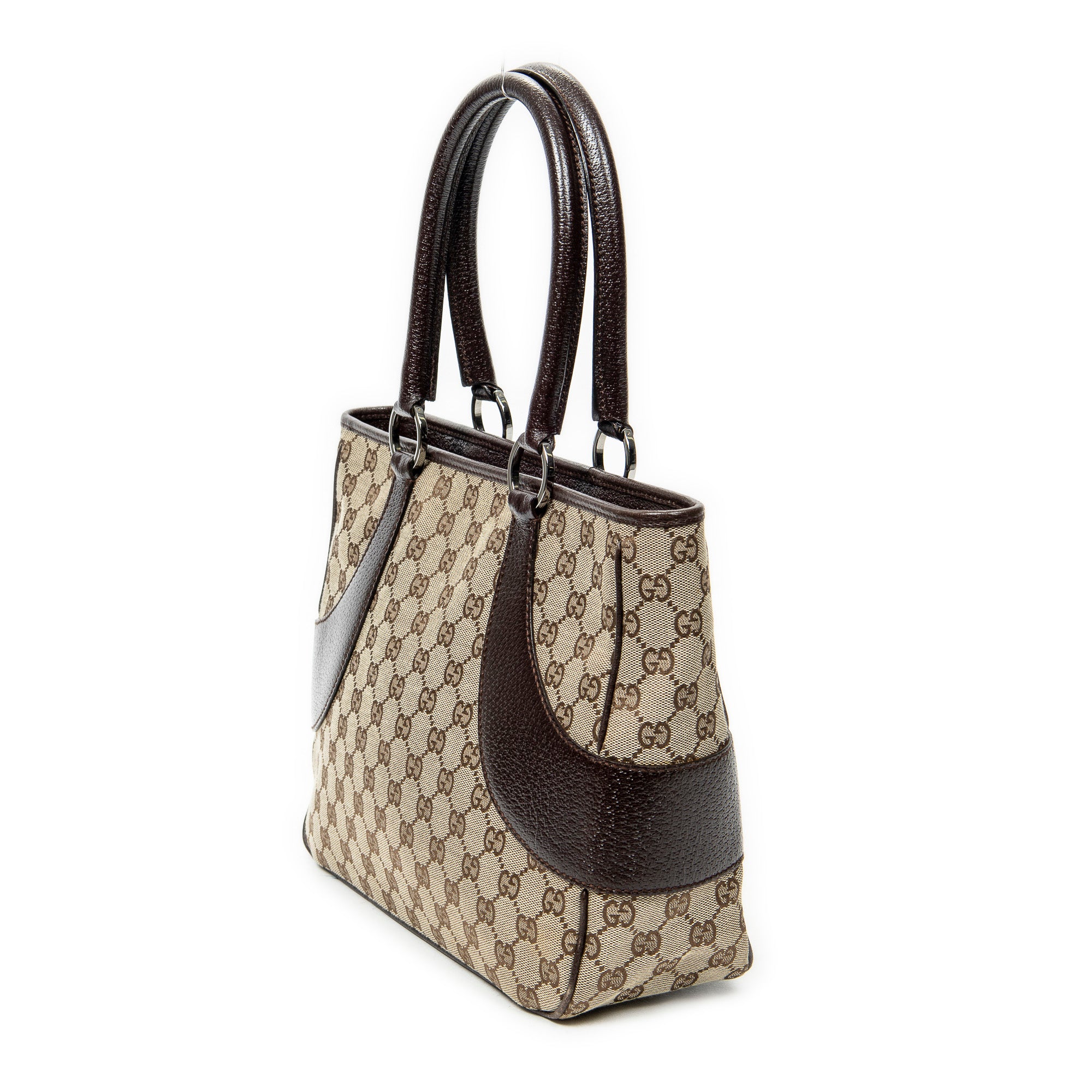 Shoulder Bag Jacquard Tote Beige Monogrammed Canvas