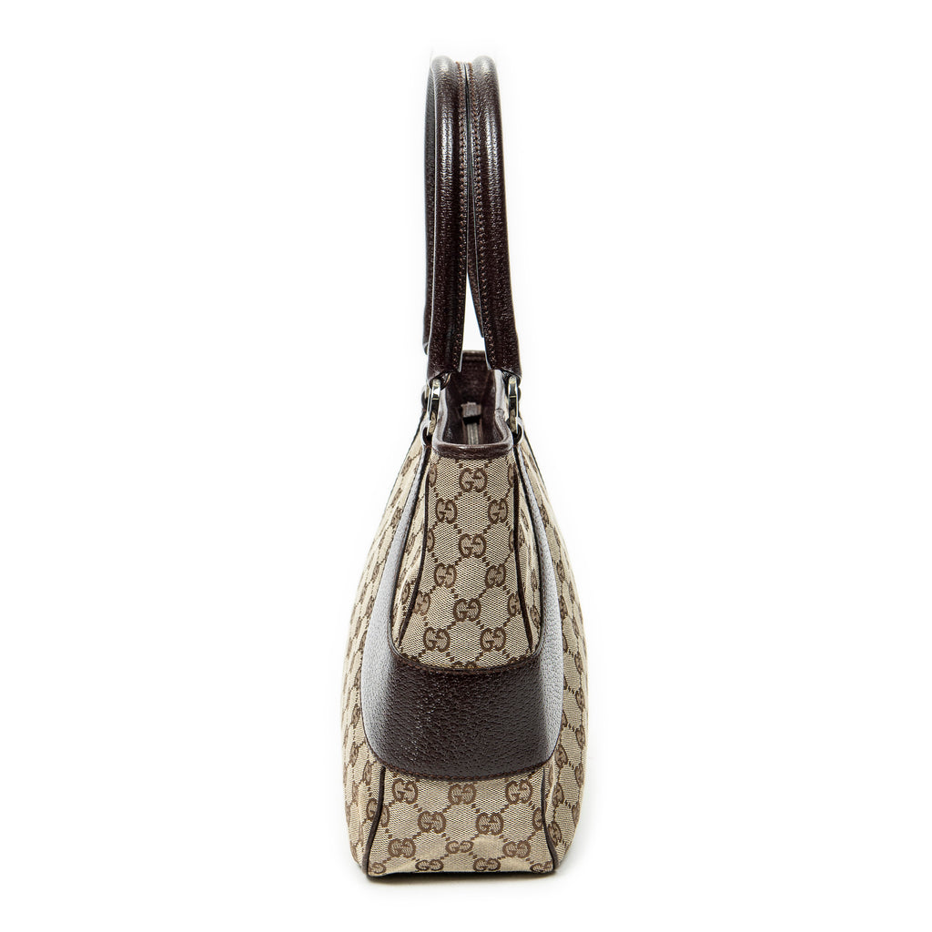 Shoulder Bag Jacquard Tote Beige Monogrammed Canvas