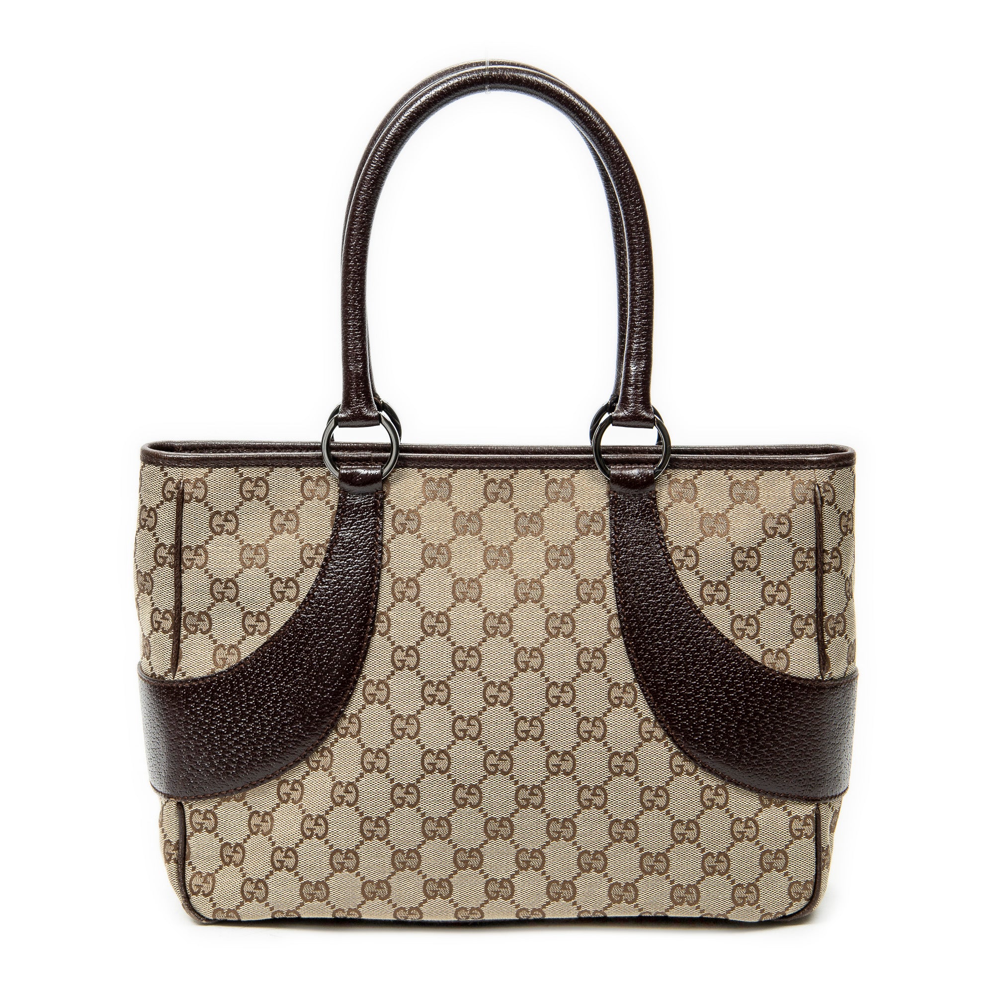 Shoulder Bag Jacquard Tote Beige Monogrammed Canvas