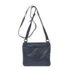 Shoulder Bag Small Flat Messenger Blue Guccissima Leather