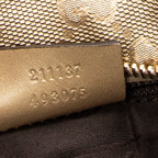 Shoulder Bag Large Zip Shopping Tote Gold Guccissima Imprint Coated Canvas