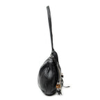 Shoulder Bag Large Jungle Flap Messenger Black Grained Calfskin Leather
