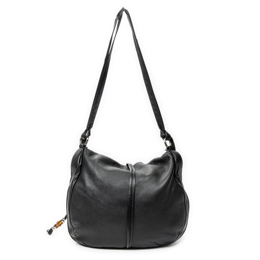 Shoulder Bag Large Jungle Flap Messenger Black Grained Calfskin Leather