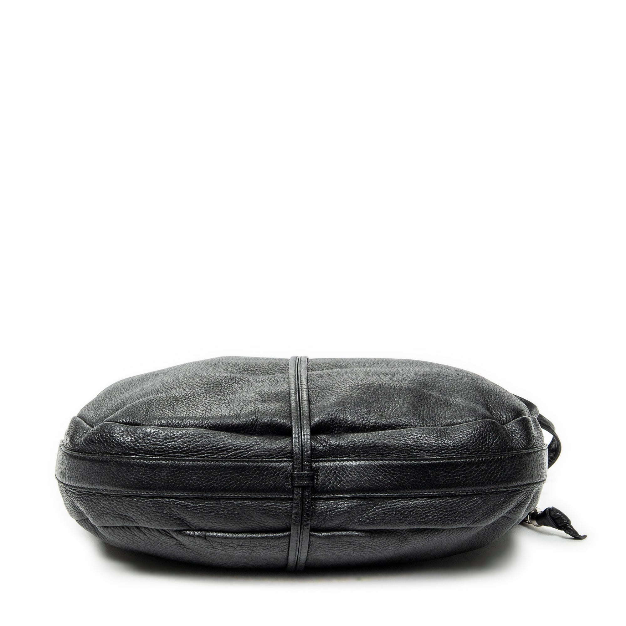 Shoulder Bag Large Jungle Flap Messenger Black Grained Calfskin Leather
