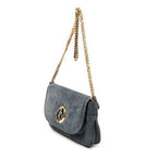 Shoulder Bag Medium 1973 Bucharest Chain Bag Blue Suede Leather