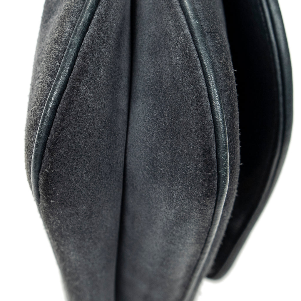 Shoulder Bag Medium 1973 Bucharest Chain Bag Blue Suede Leather