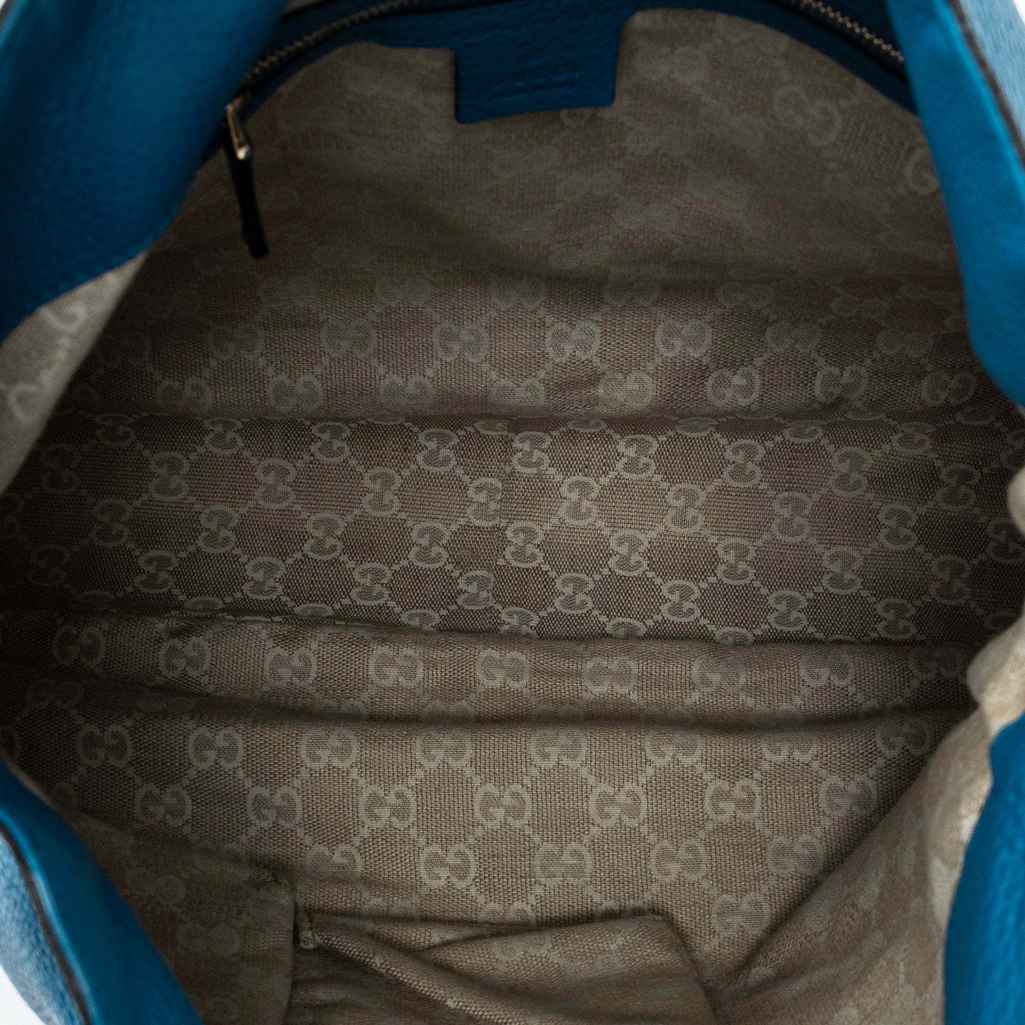 Shoulder Bag Medium Diana Bamboo Hobo Blue Grained Calfskin Leather