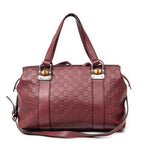 Shoulder Bag Medium Bamboo Bar Tote Burgundy Guccissima Leather