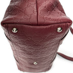 Shoulder Bag Medium Bamboo Bar Tote Burgundy Guccissima Leather