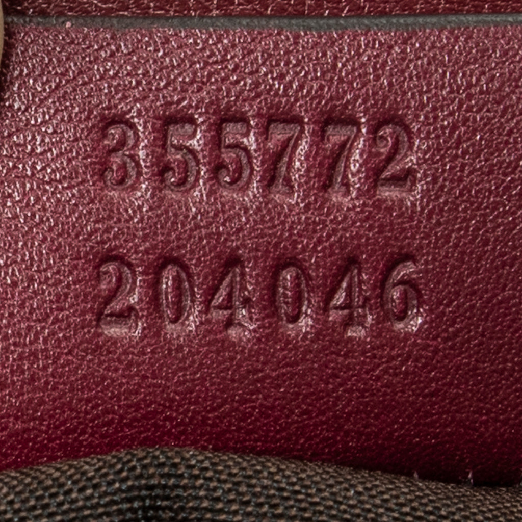 Shoulder Bag Medium Bamboo Bar Tote Burgundy Guccissima Leather