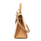 Shoulder Bag Rare Kelly Sellier 32 Beige Toile H Canvas