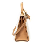 Shoulder Bag Rare Kelly Sellier 32 Beige Toile H Canvas