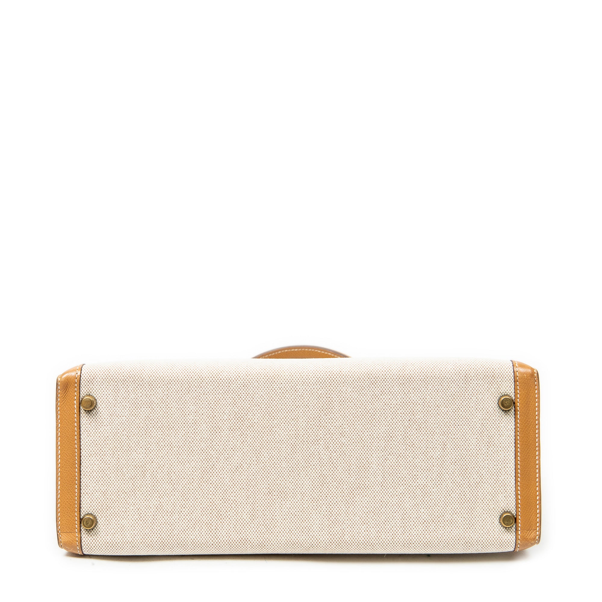 Shoulder Bag Rare Kelly Sellier 32 Beige Toile H Canvas
