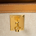 Shoulder Bag Rare Kelly Sellier 32 Beige Toile H Canvas