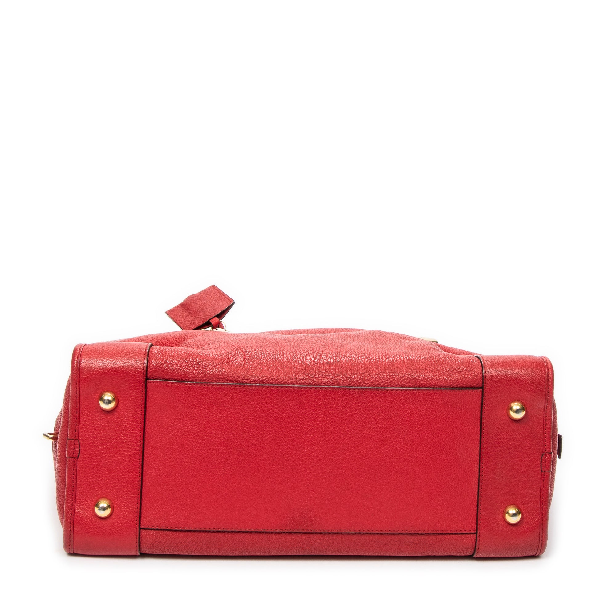 Handbag Amazona 36 Red Grained Calfskin Leather