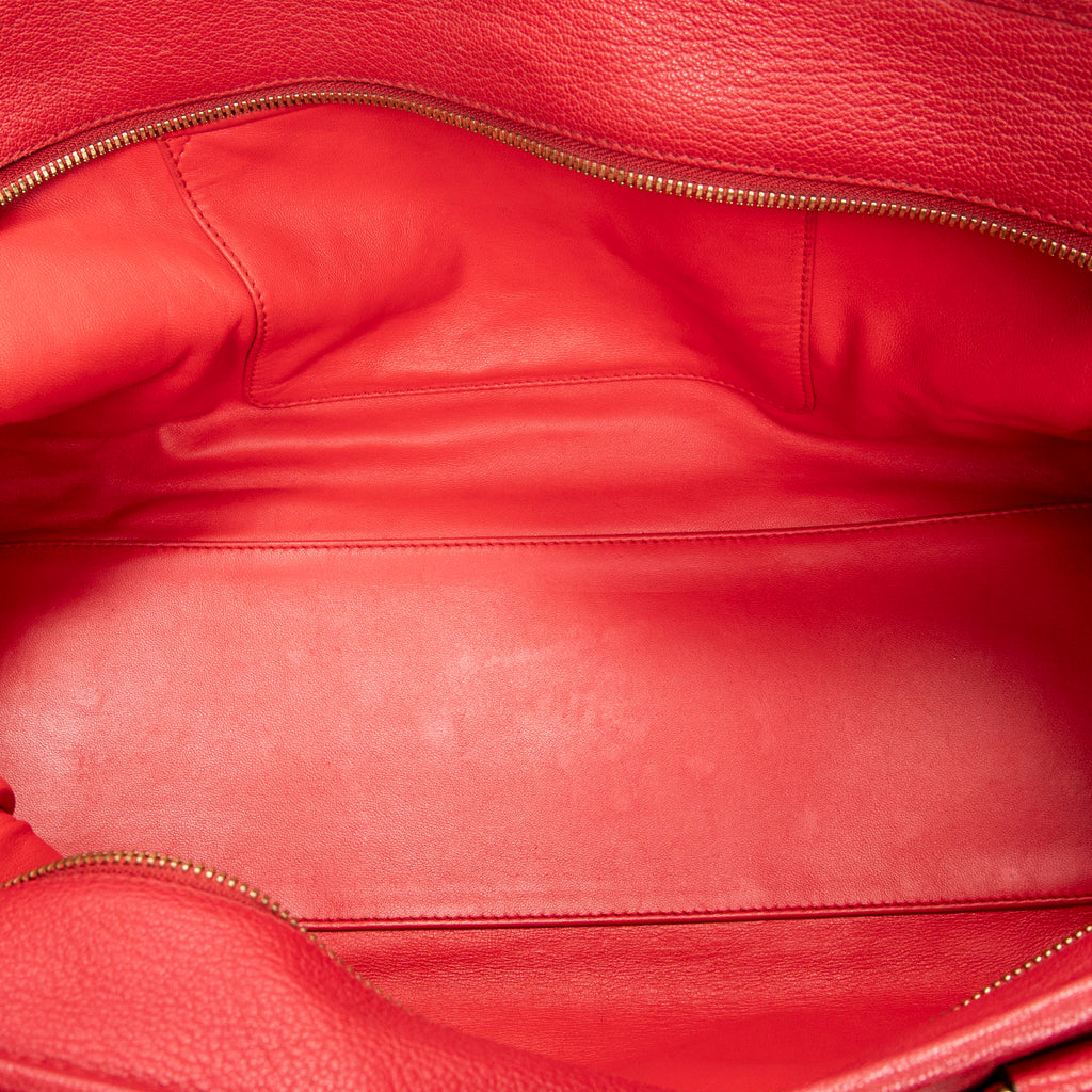 Handbag Amazona 36 Red Grained Calfskin Leather