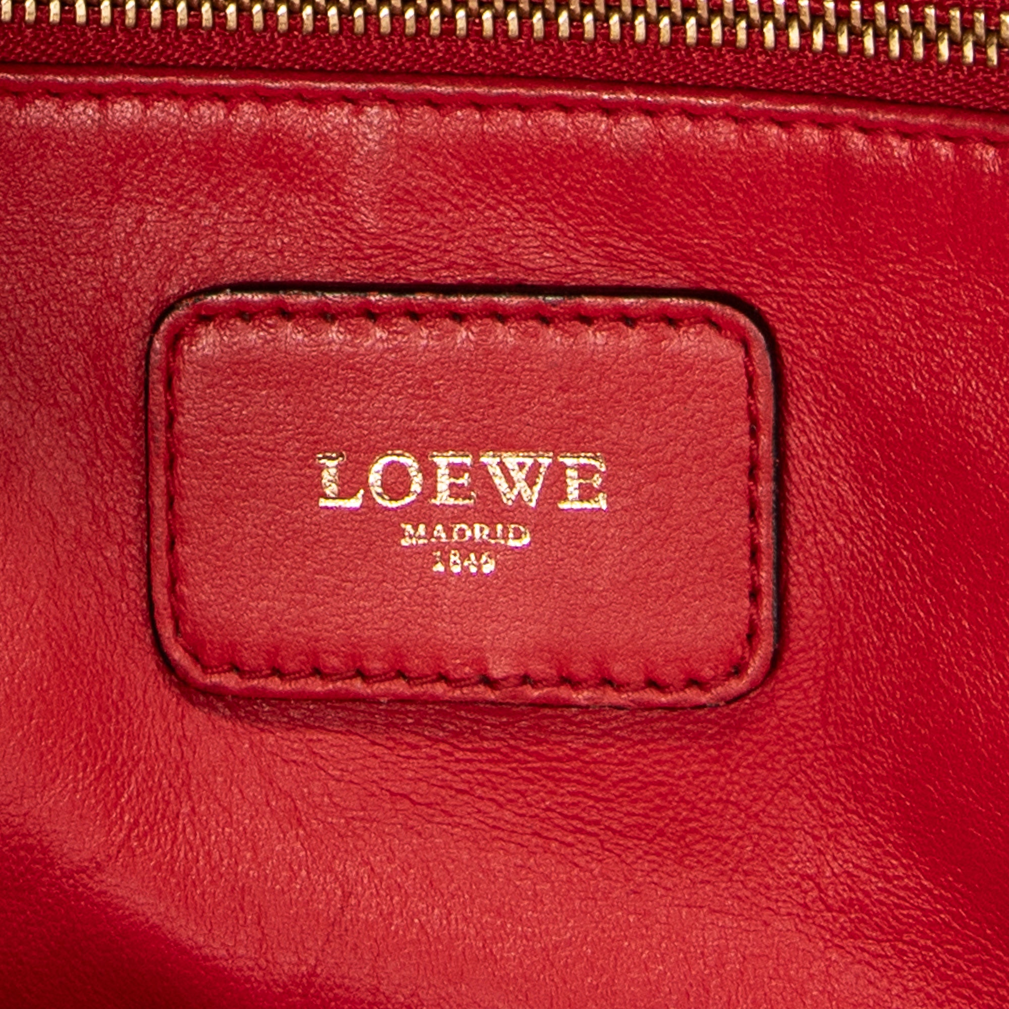 Handbag Amazona 36 Red Grained Calfskin Leather
