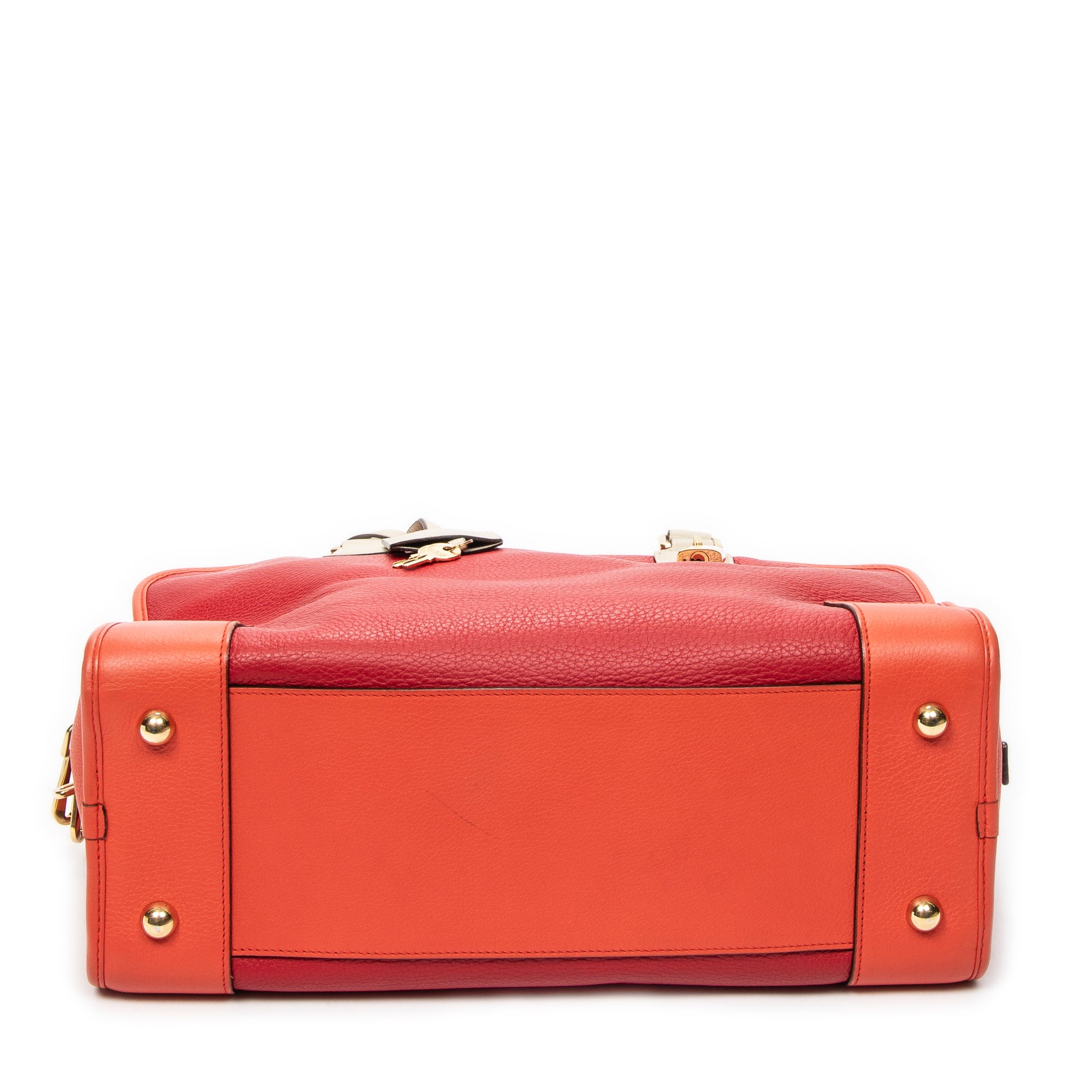 Handbag Amazona 36 Red Grained Calfskin Leather
