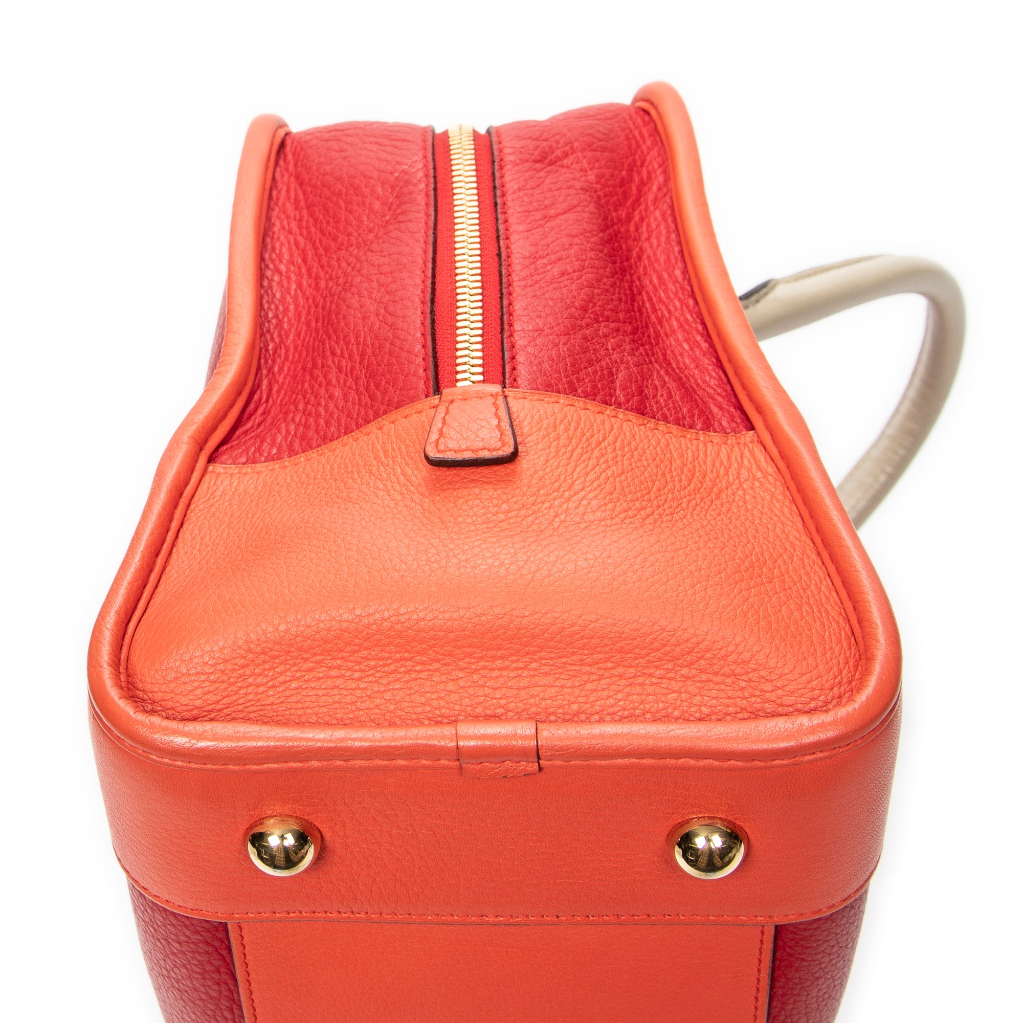 Handbag Amazona 36 Red Grained Calfskin Leather