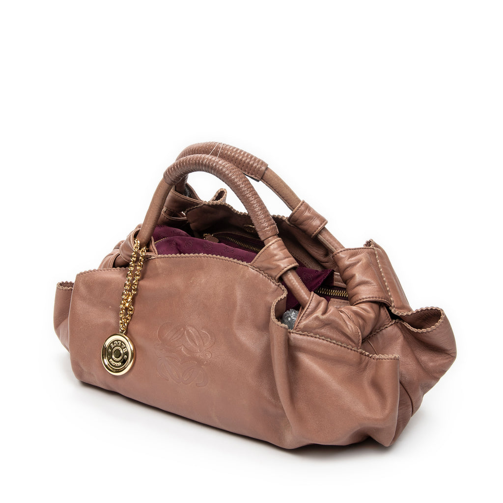 Handbag Aire Brisa Hobo Mauve Pink Calfskin Leather