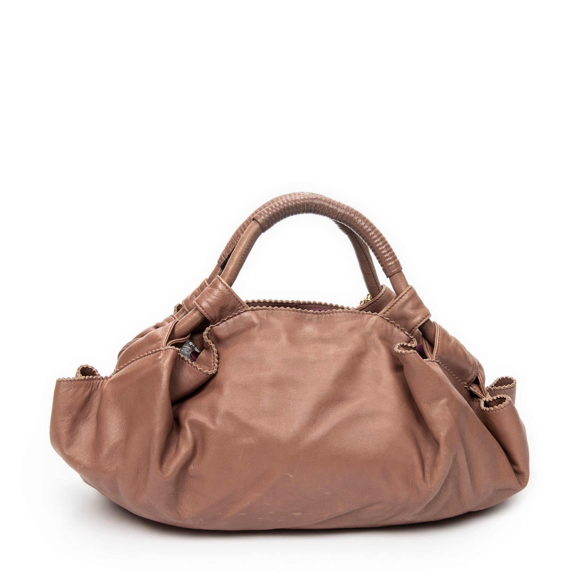 Handbag Aire Brisa Hobo Mauve Pink Calfskin Leather
