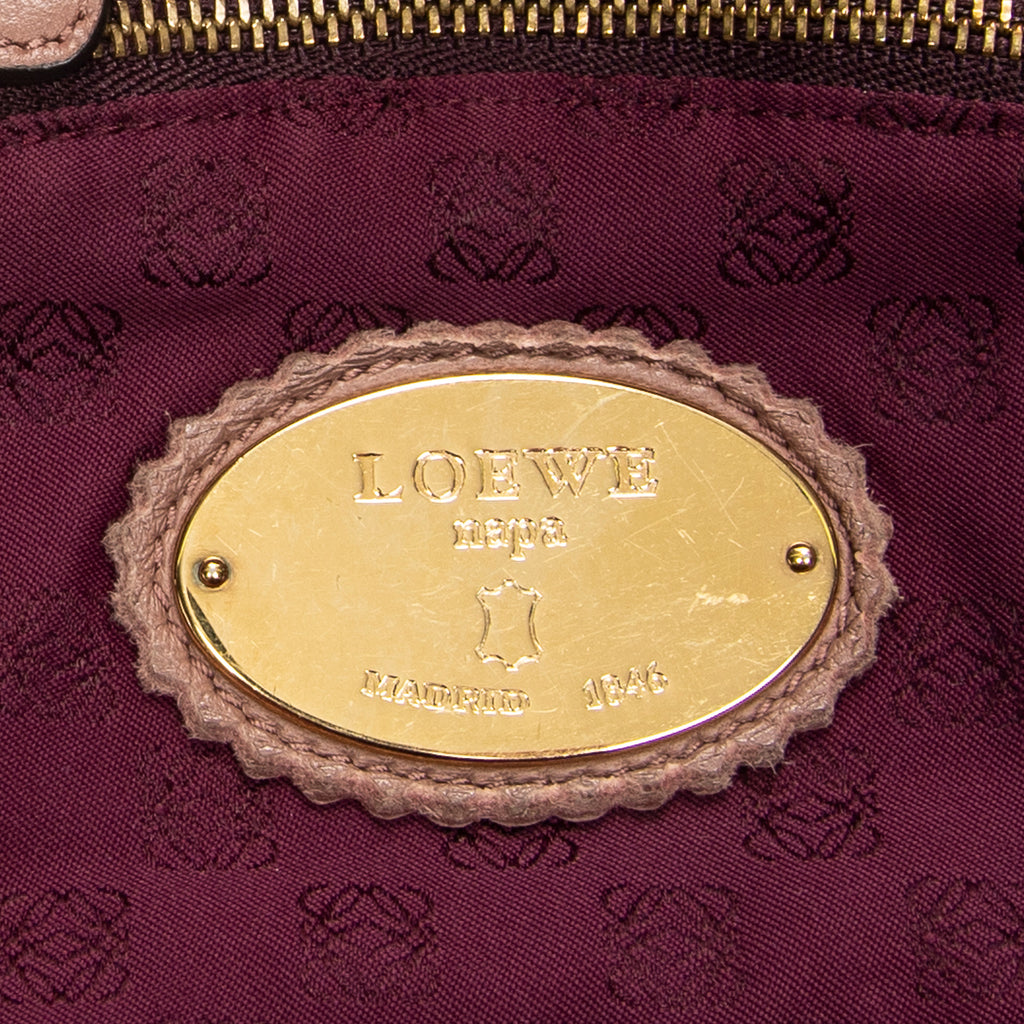 Handbag Aire Brisa Hobo Mauve Pink Calfskin Leather