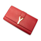 Clutch Ligne Y Clutch Red Calfskin Leather