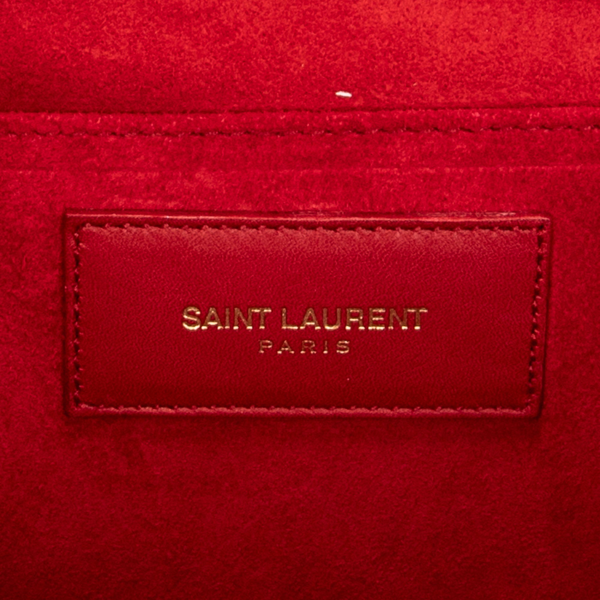 Clutch Ligne Y Clutch Red Calfskin Leather