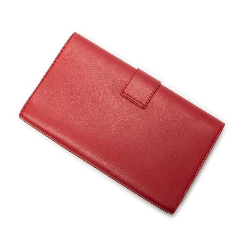 Clutch Ligne Y Clutch Red Calfskin Leather